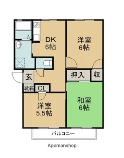 グリーンシャトールミエール【203号室】の間取り