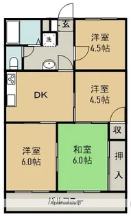 プリンスハイツ【3階】の間取り