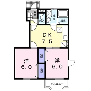 ソレイユ・ルヴァンA【1階】の間取り