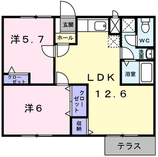 マツモトGマンションA【1階】の間取り