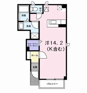 メゾン・コモド B【1階】の間取り