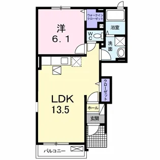 プランドール ドゥー【1階】の間取り