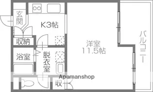 ソレイユ1番館【606号室】の間取り