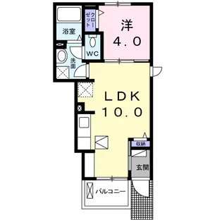 パーク アクシスA【1階】の間取り