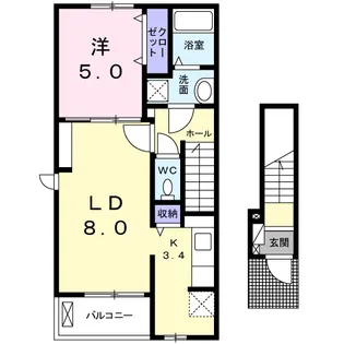 パーク アクシスA【2階】の間取り