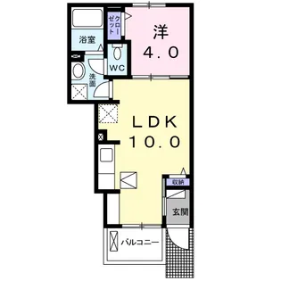 パーク アクシスA【1階】の間取り
