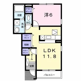 グレースガーデン B【1階】の間取り