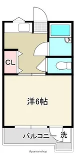 コーポ桑村【202号室】の間取り