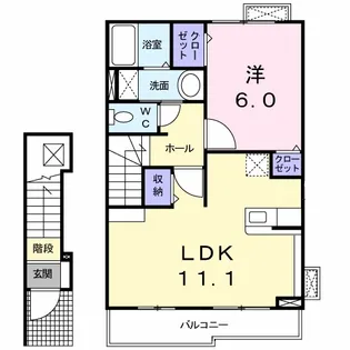 プリマベーラ B【2階】の間取り