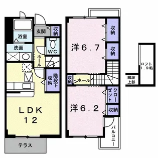 グレースコートC【1階】の間取り