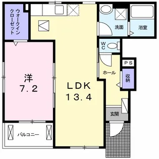 ルミエール六反地【1階】の間取り