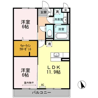 ブリエ ドゥ A棟【2階】の間取り
