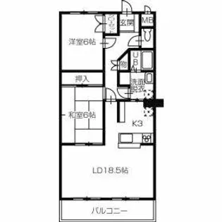 アップルコート【4階】の間取り