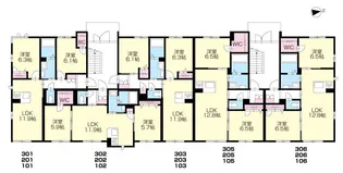グランドベレオ田宮【3階】の間取り