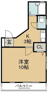 クインズタウン【302号室】の間取り