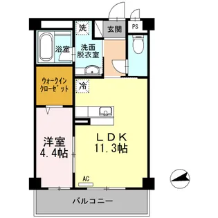 セレーナ沖浜【3階】の間取り