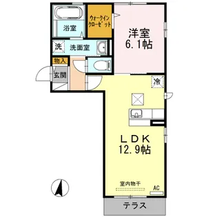 アンソレイエ【1階】の間取り