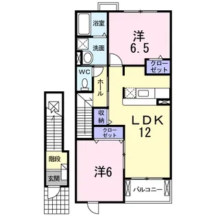 アンジェリカ C【2階】の間取り