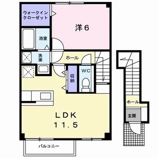 ウィルレジデンスⅢ【2階】の間取り