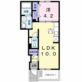 ルミナスあくい Ⅱ【1階】の間取り