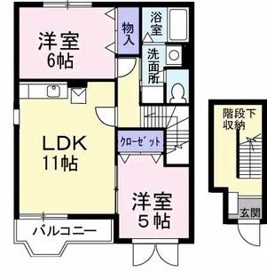 ハイツ ロジュマンA【2階】の間取り