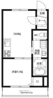 ピース・エルヴィータB棟【3階】の間取り