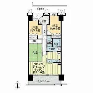 サーパス佐古六番町【0506号室】の間取り