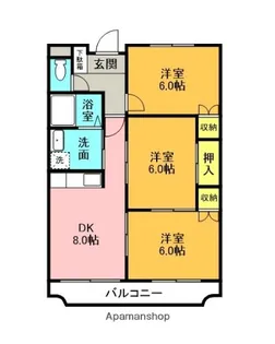 ガーデンヒルズ藍住Ⅱ【4階】の間取り