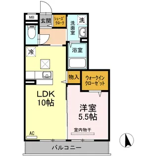 ルミエール E棟【1階】の間取り