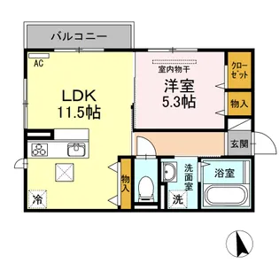 浜の前ガーデン【1階】の間取り