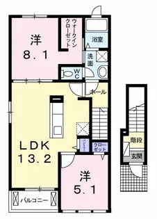グラッディネス A【201号室】の間取り