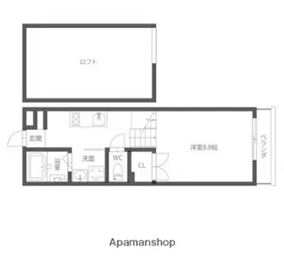 ピース スクエア住吉A棟【103号室】の間取り