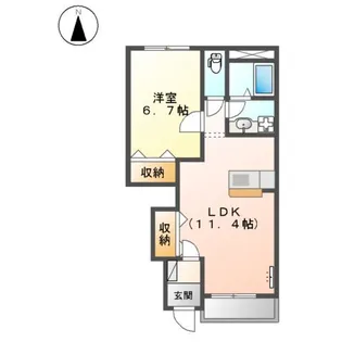 ペットピア春日【1階】の間取り