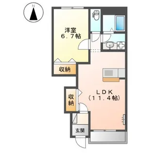 ペットピア春日【1階】の間取り