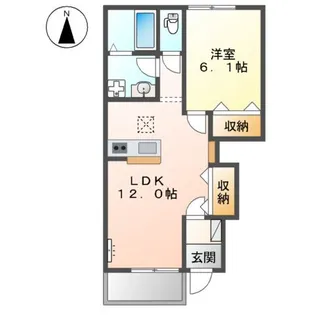 カネイコート日開野Ⅱ【1階】の間取り