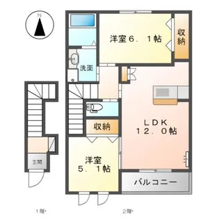 CADEL南昭和【205号室】の間取り