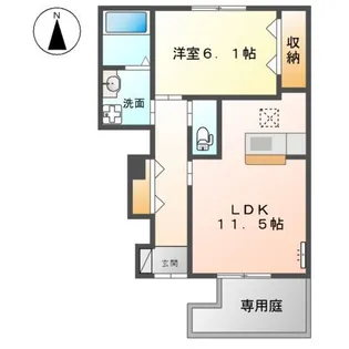 CADEL南昭和【1階】の間取り