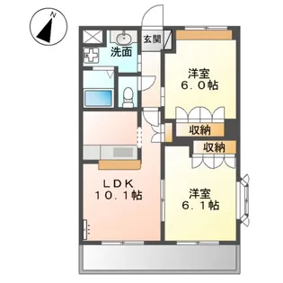 コートヴェール中島田【2階】の間取り