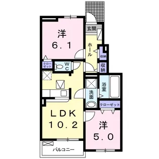 グリーンヴィレッジ Ⅱ【1階】の間取り