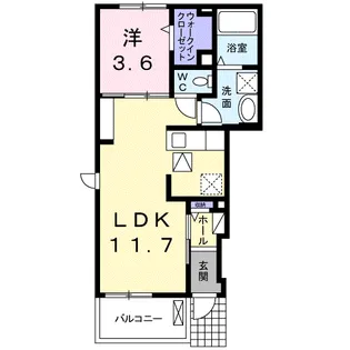 エルヴィータ A【1階】の間取り