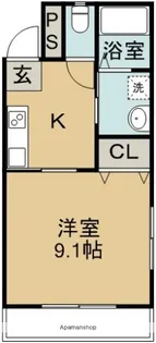 チェスターコート南佐古【101号室】の間取り
