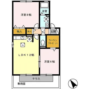 クウラージュ C棟【1階】の間取り