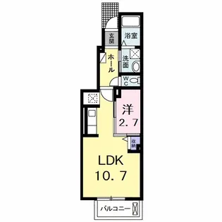 カーザ・マローネ【1階】の間取り