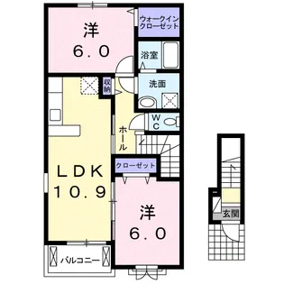 ル・ヴァンB【2階】の間取り
