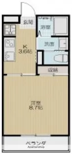 Jenks Villa【3階】の間取り