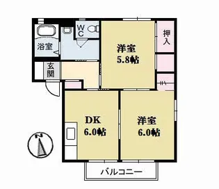 サン ベルナール【1階】の間取り