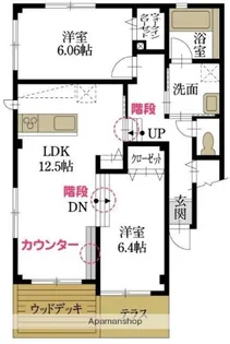 ピース・ソレイユ【1階】の間取り