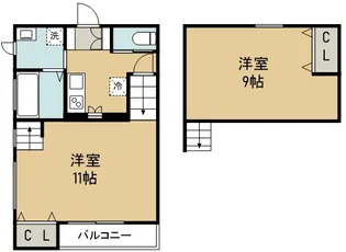 ココカラハウス沖洲【102号室】の間取り