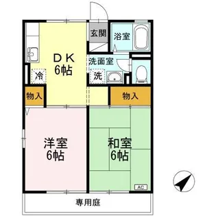 コスモスハイツ【1階】の間取り