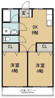 2DKの間取り画像